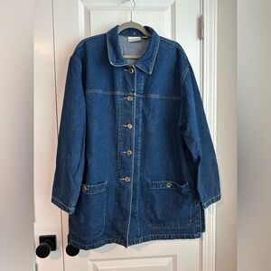 Vintage Liz Claiborne Elisabeth Women’s Denim Chore Barn Jacket Size 1X